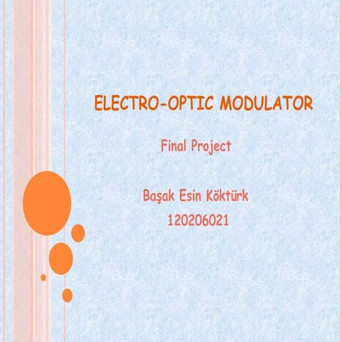 Electro-optic modulators