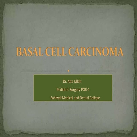 Basal Cell Carcinoma Complete Overview Presentation | PPTX