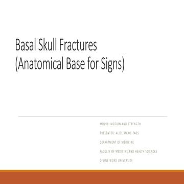 Basal skull fractures | PPTX