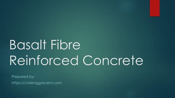 seminar on BASALT FIBER REINFORCED CONCRETE | DOCX
