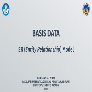 Basdat minggu 04   ER Model