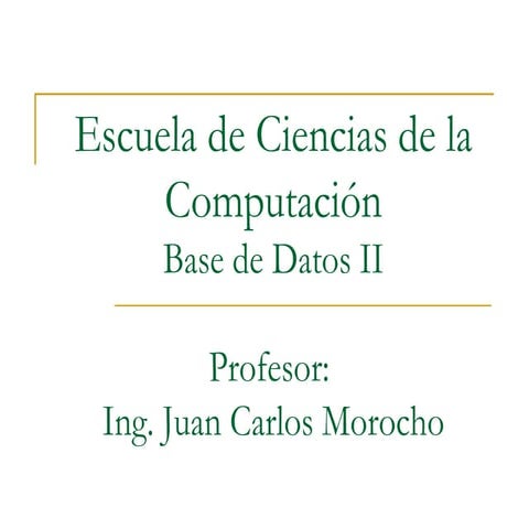 Base de Datos II UTPL 20071
