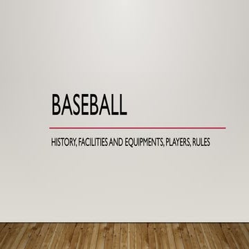 Baseball/Softball (Physical Education) | PPTX