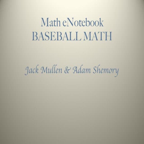 Baseball eNotebook