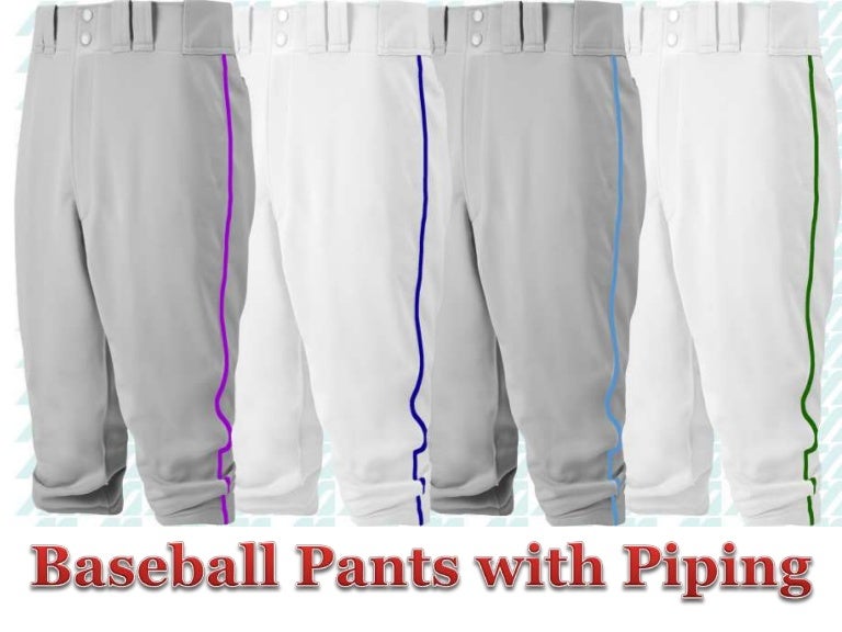 Baseball pants with piping