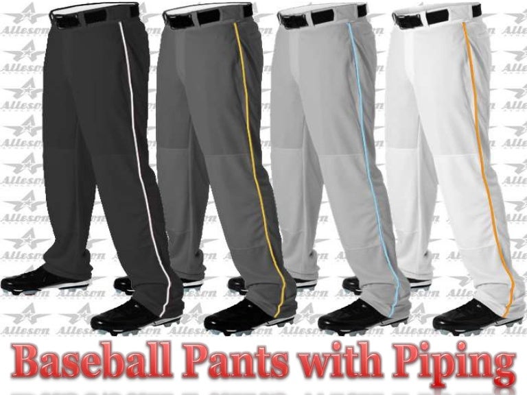 Baseball pants with piping