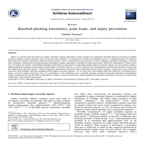 Baseball ue injuries