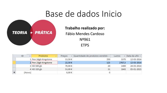 Base de dados Acess 2013 para inici...