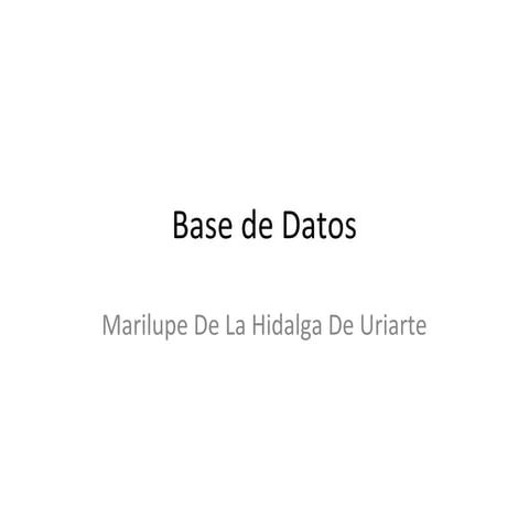 Base de datos