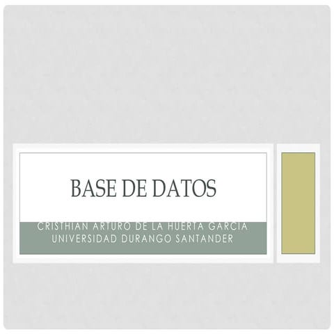 Base de datos De la Huerta