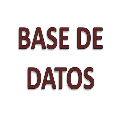 Base de datos