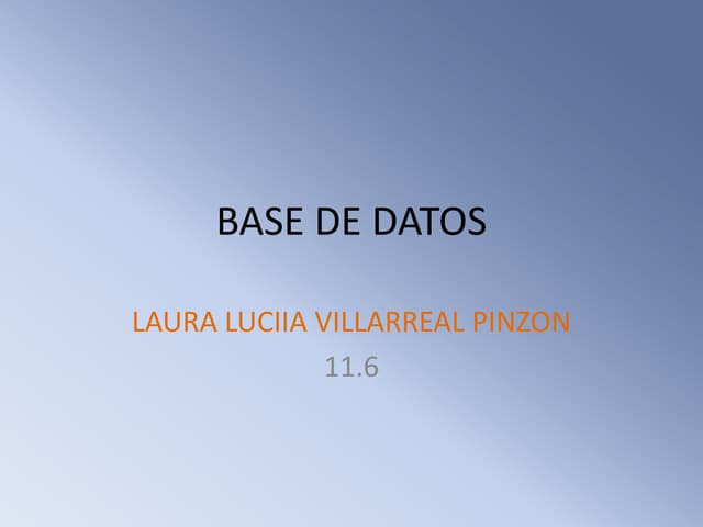Base de datos