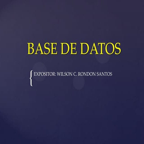 Base de datos