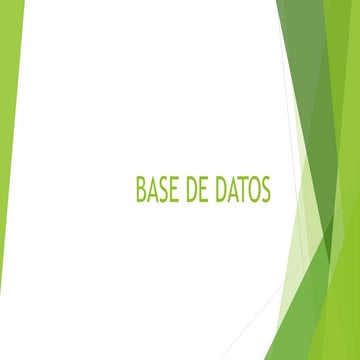 Base de datos | PPTX