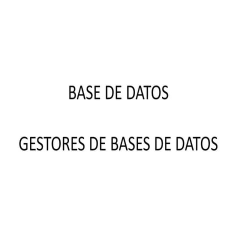 Base de datos