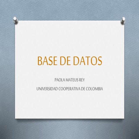 Base de datos