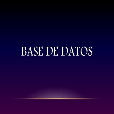 Base de datos