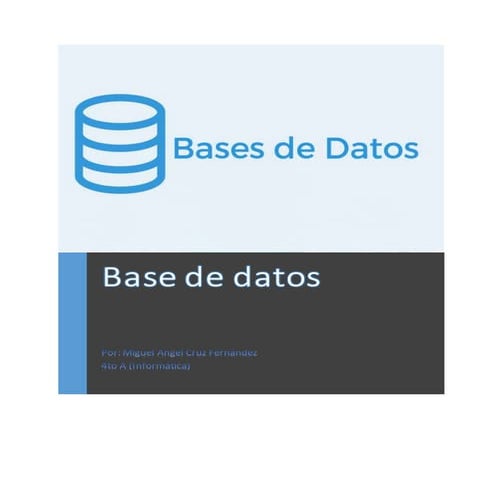 Exposición de base de datos en programación | PPTX