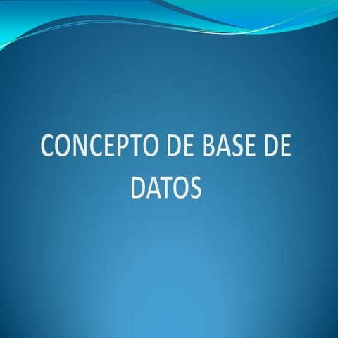 Introducción a Bases de datos SQLite-Que es una base de datos? | PPTX