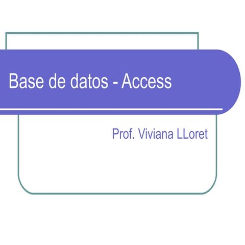 Base De Datos   Access