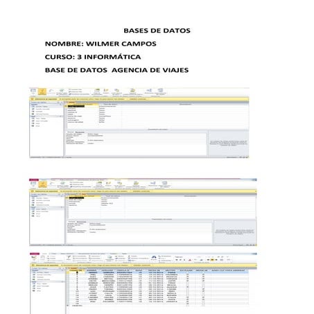 Base de datos  agencia de viajes
