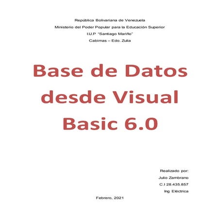 Base de datos desde vs6.0
