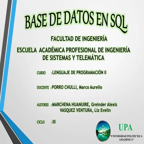 Base de Datos en SQL