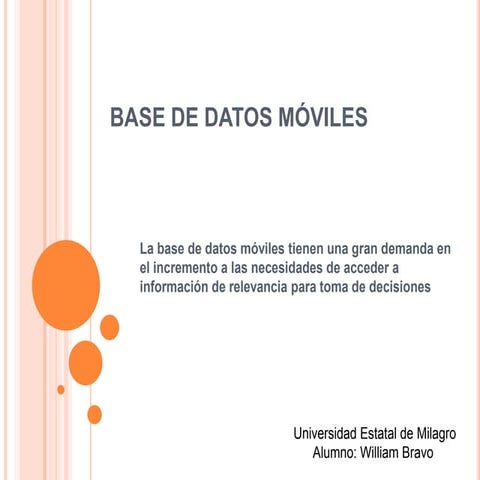 Base De Datos Moviles