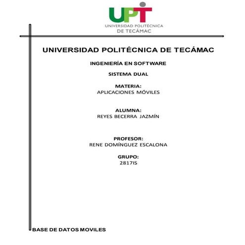 Base de datos moviles