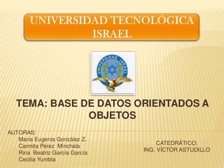 Base De Datos Orientados A Objetos