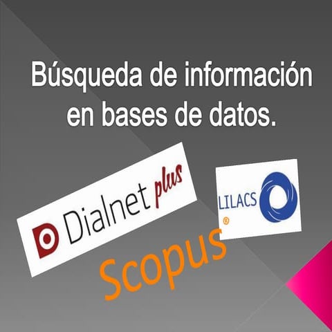 Búsqueda de información en Bases de Datos