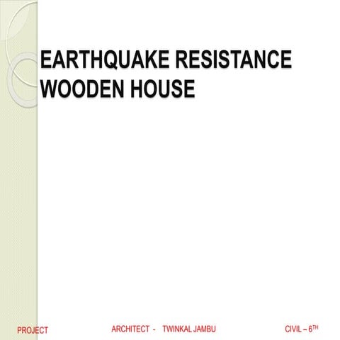 Base isolation earthquake resistance wooden house
