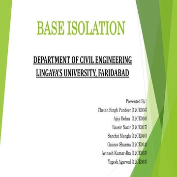 Base isolation case study PDF