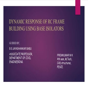 Base isolator presentation