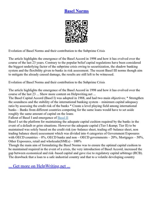 Basel Accords - Basel I, II, and III Advantages, limitations and ...