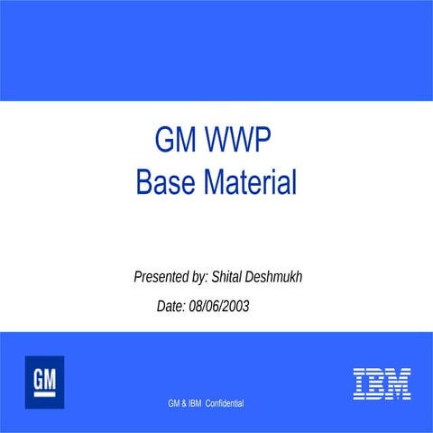 Base material presentation