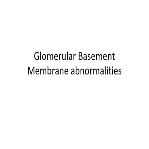 Basement Membrane Abnormalities