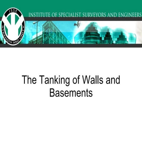 Basement tanking