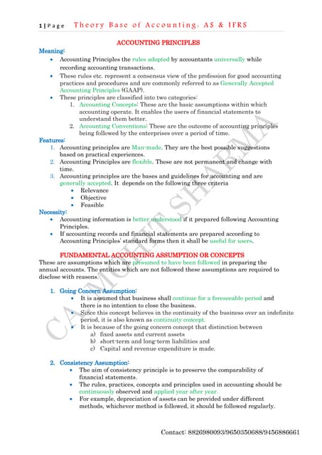 Base of accounting