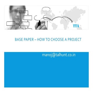 How to choose a final year project ?