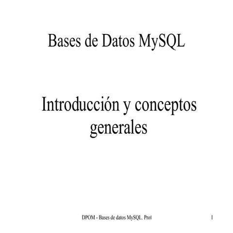 Bases De Datos My Sql