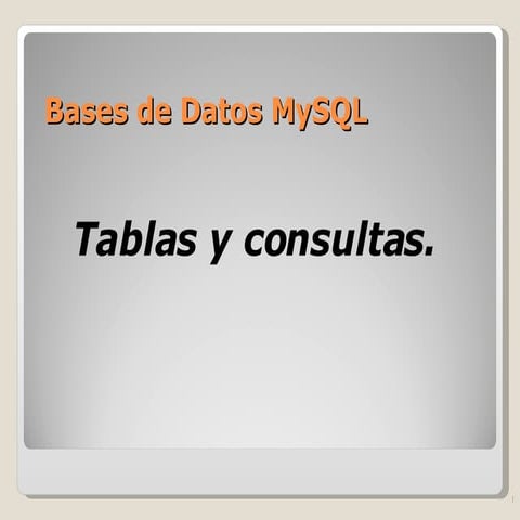 Bases De Datos My Sql