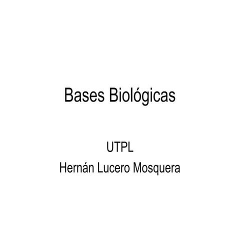 Bases biológicas composición y función celular i bimestre i parte