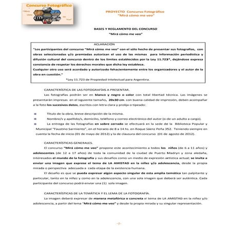 Bases concurso fotogr+ífico
