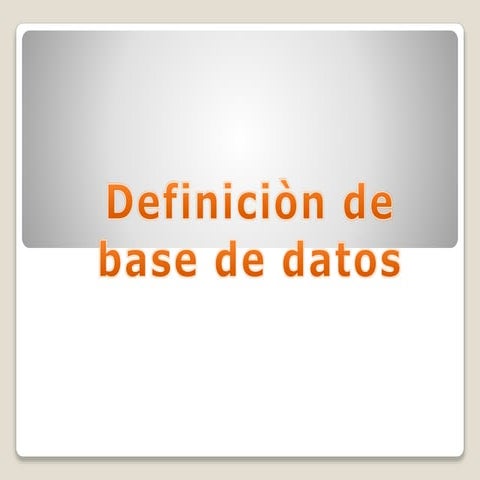 Cuadro base de datos | PDF