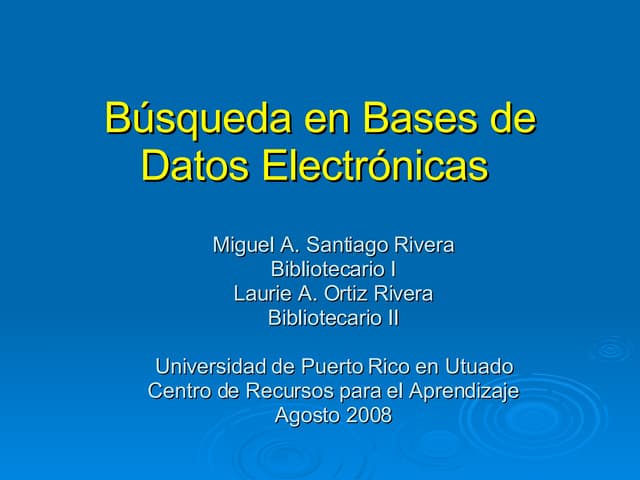 Bases de Datos