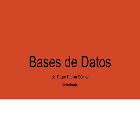 Bases de datos