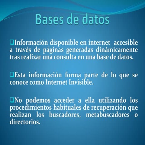 Bases de datos