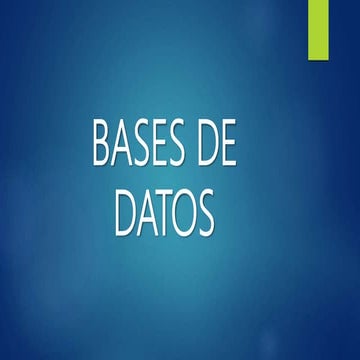 Bases de datos