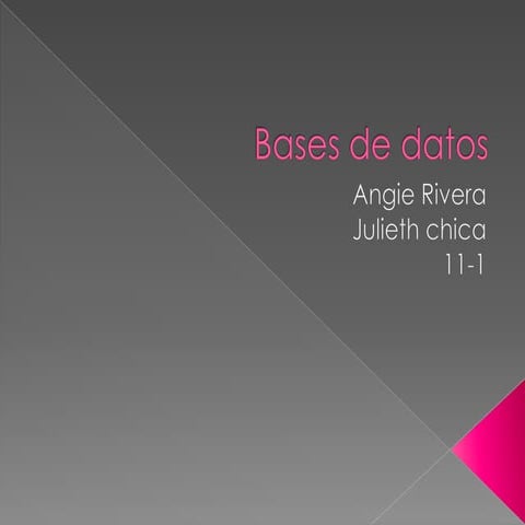 Bases de datos angierivera